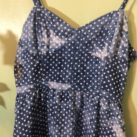 Dot’s Denim Acid Wash Dress - Picture 2 of 9